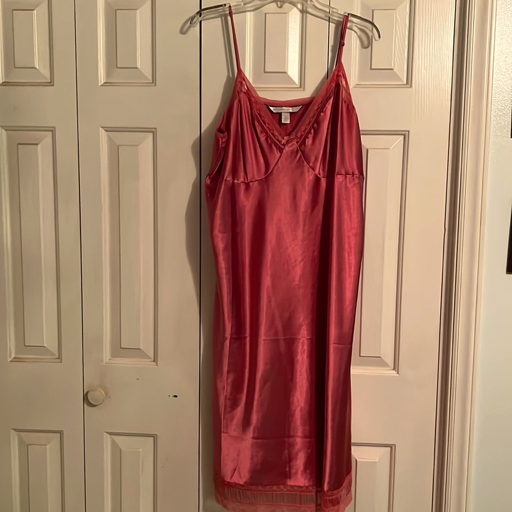 Vintage 22/24 Cacique Satin and Lace Pink Gown